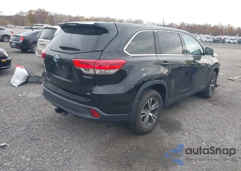 2019 Toyota Highlander Hybrid Le from USA, damaged, VIN 5TDBGRFH1KS077644